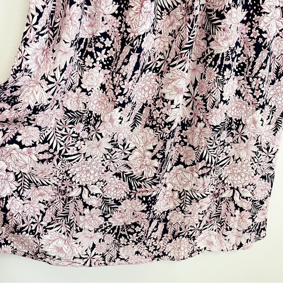 BOGO! Something Navy Peacot Leah Smocked Floral Maxi Dress Size XS - Picture 4 of 8